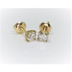.50 ctw Genuine Diamond Studs in 14k Yellow Gold S